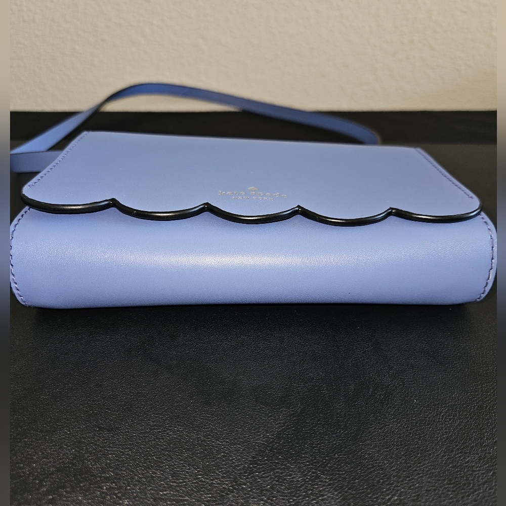 NWOT Kate Spade Magnolia Street Addison Blue Scallop Convertible Crossbody Bag - Picture 4 of 10